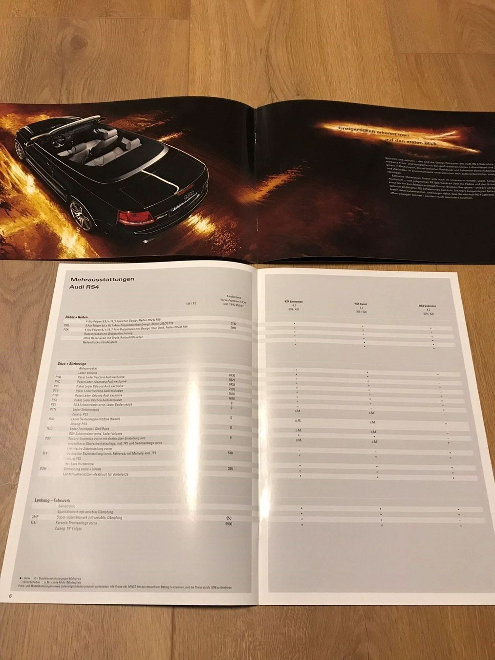 Audi Documenti: Audi RS4 Cabriolet quattro Prospekt – Nuovo (secondo la descrizione) da Freienstein venduto da Golfbueb 3
