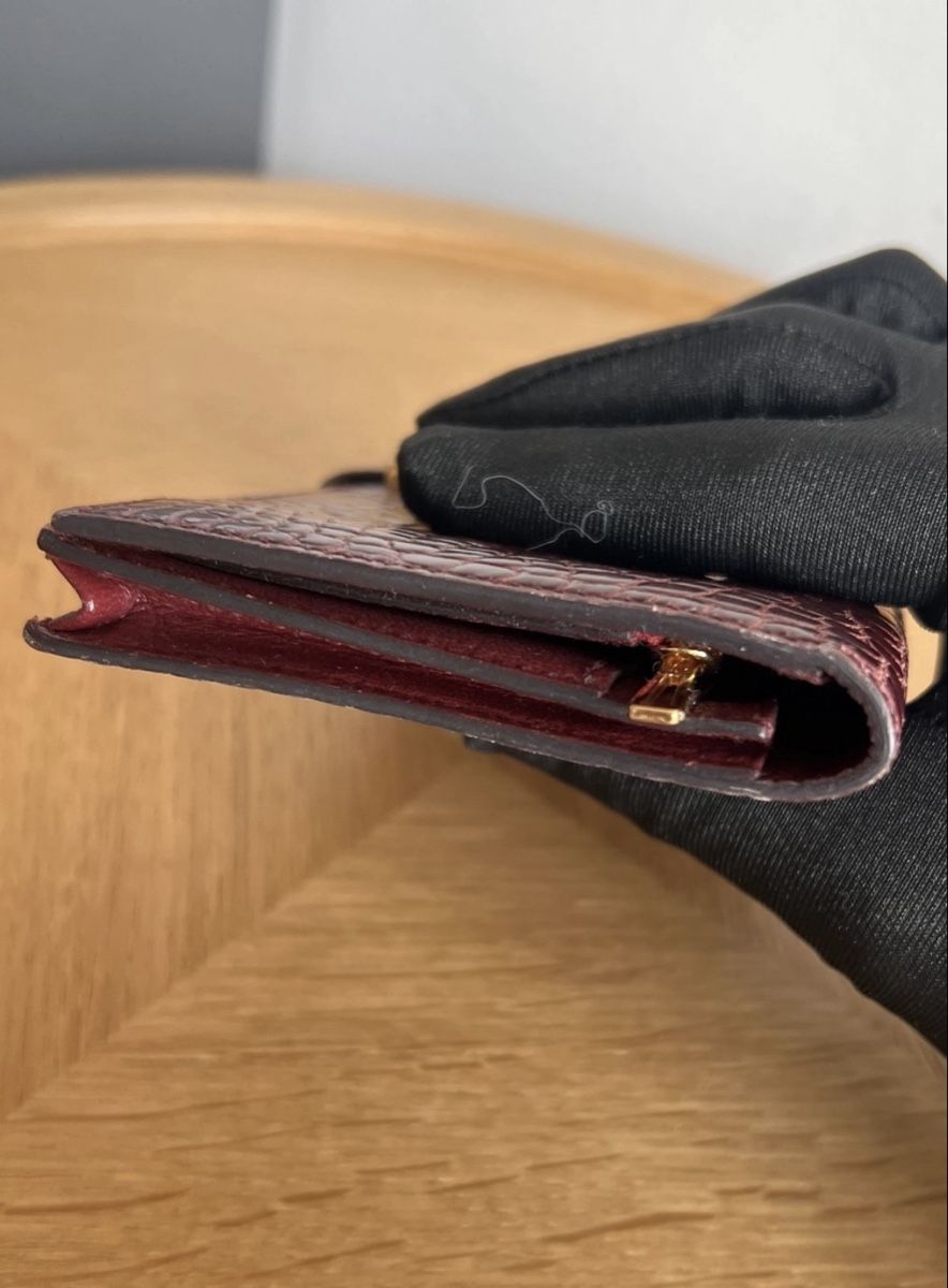 Hermès Portefeuilles: Hermès Krokodil Bordeaux  – D'occasion à Basel par mimi8668 4