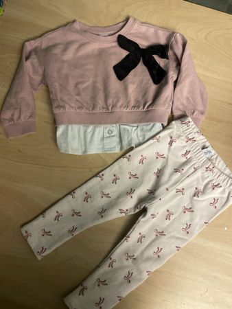 Warmes Baby Set dopo dopo rosa schwarz Gr. 86 Neu