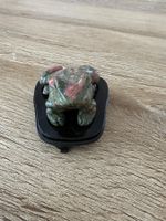Figurine grenouille décorative en pierre d'unakite rare