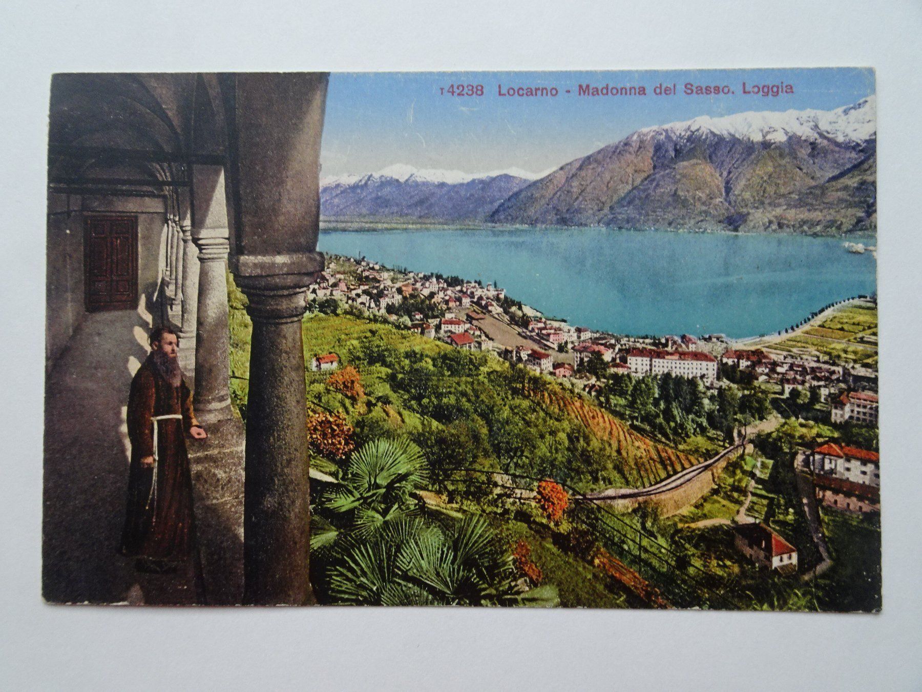 Ansichtskarten: Madonna del Sasso 1919 – Gebraucht aus Aadorf von Chnorli-Furz