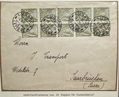 194 Seltene schöne Frankatur von Lugano nach D SKB 70.-