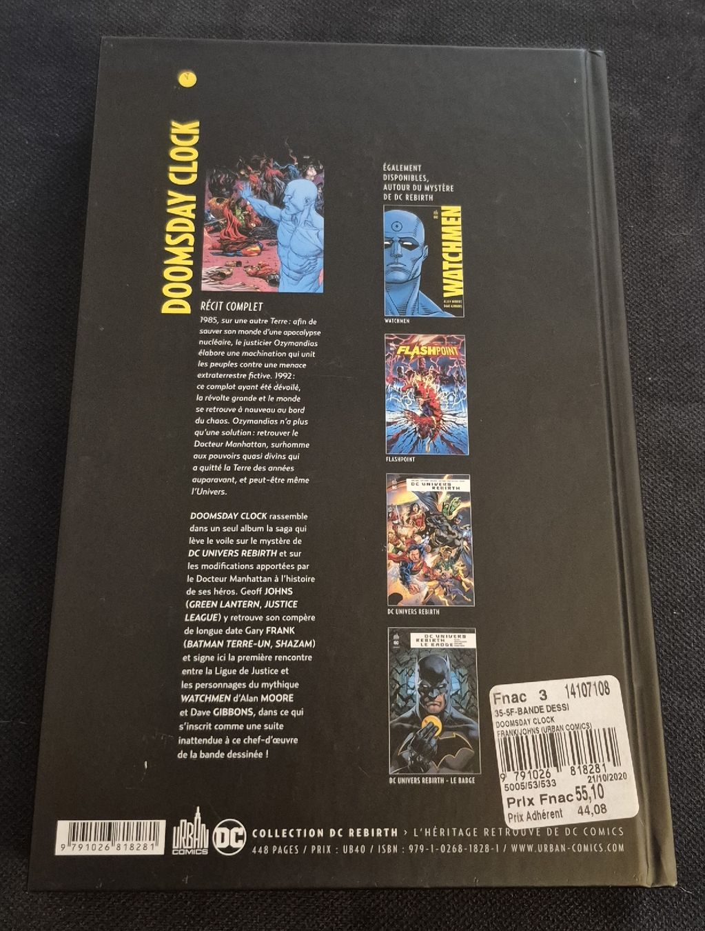 Fumetti: DOOMSDAY CLOCK DC REBIRTH COMICS FRANÇAIS CROSSOVER WATCHMEN – Usato da Grand-Lancy venduto da luc111 1