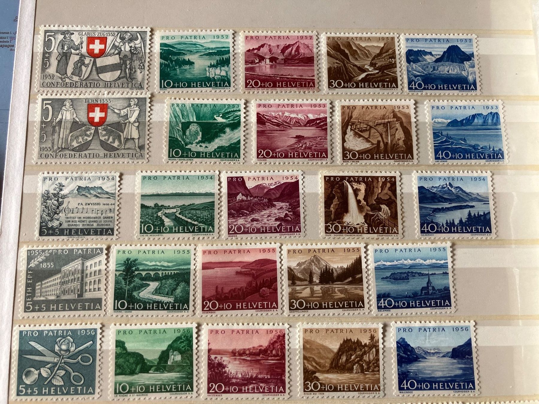 Tutti i francobolli: Pro Patria 1952-1956 – Nuovo (secondo la descrizione) da Cunter venduto da Bicasi58 2