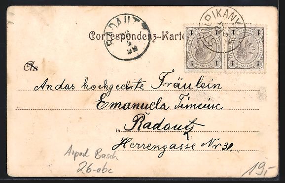 Cartoline postali: sign. Arpad Basch: Paris, Blick über di – Usato da Berlin venduto da bartko-reher 1