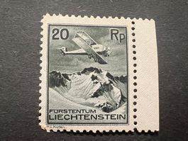 Liechtenstein Flugpost 1930 Mi. F2 Tab  mit Falz  * (2507)