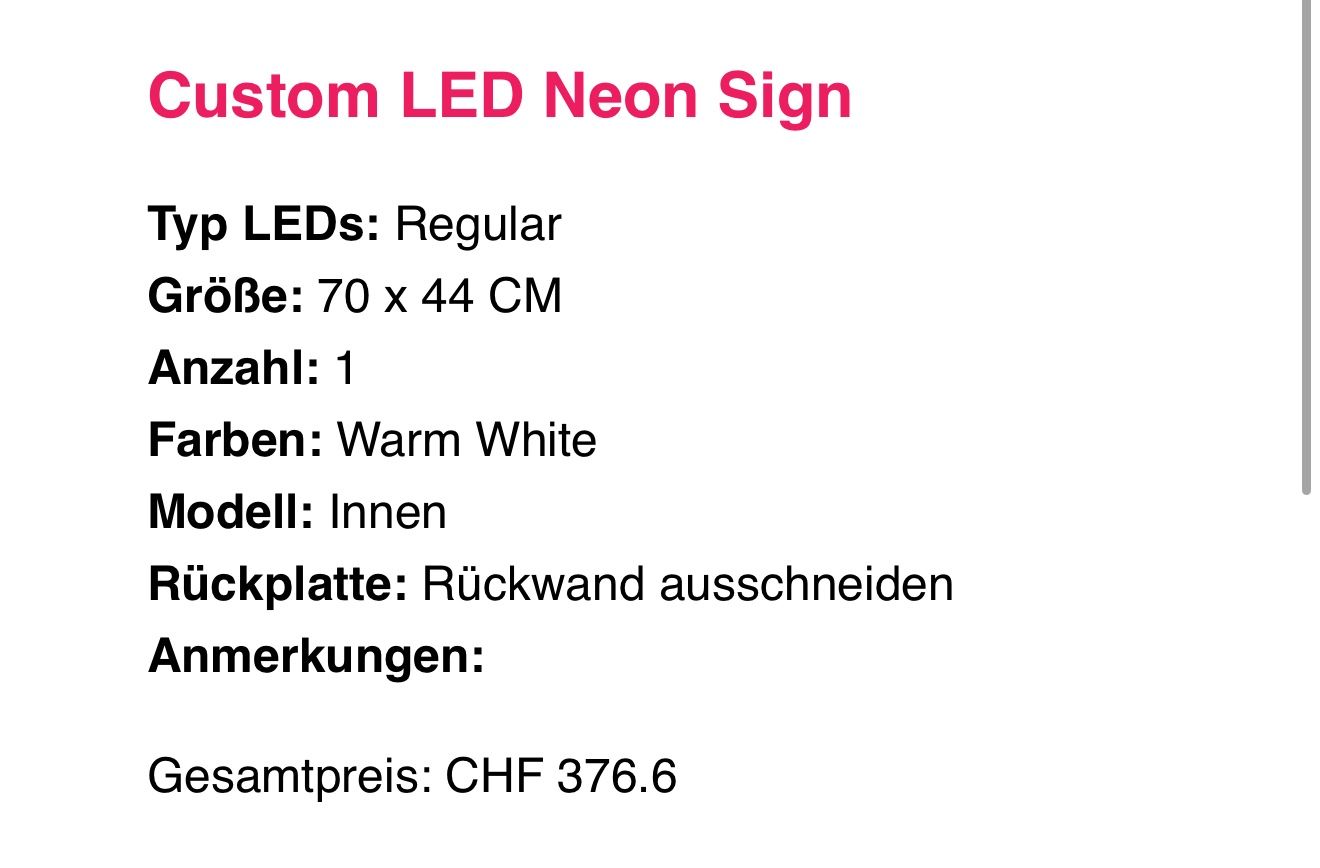 Insegne: LED Schild – Usato da Feusisberg venduto da DieJenny53 2