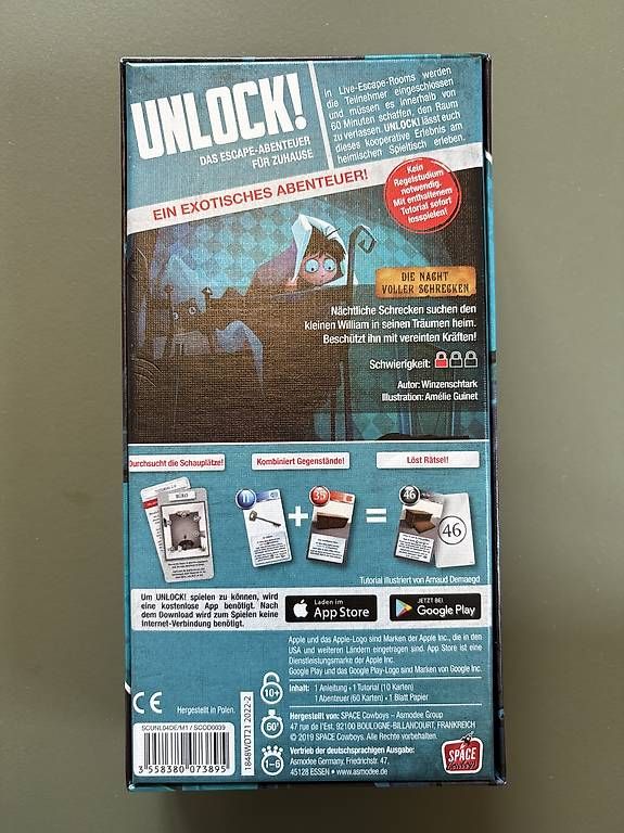 Spiele: Unlock, Die Nacht voller Schrecken – Gebraucht aus Biel/Bienne von ssteini 1