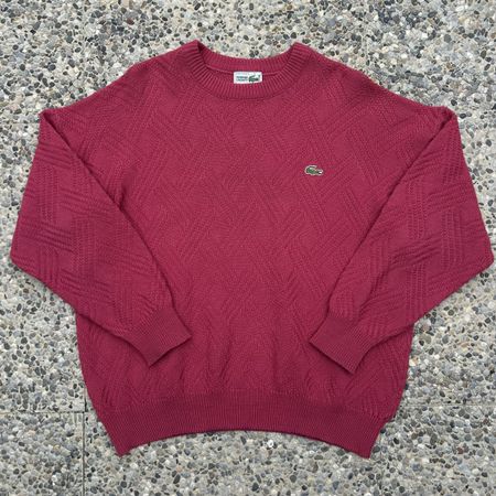 Vintage Lacoste Pink Knit Sweat-shirt