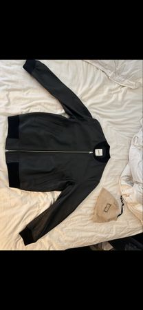 SANDRO BLACK LEATHER JACKET