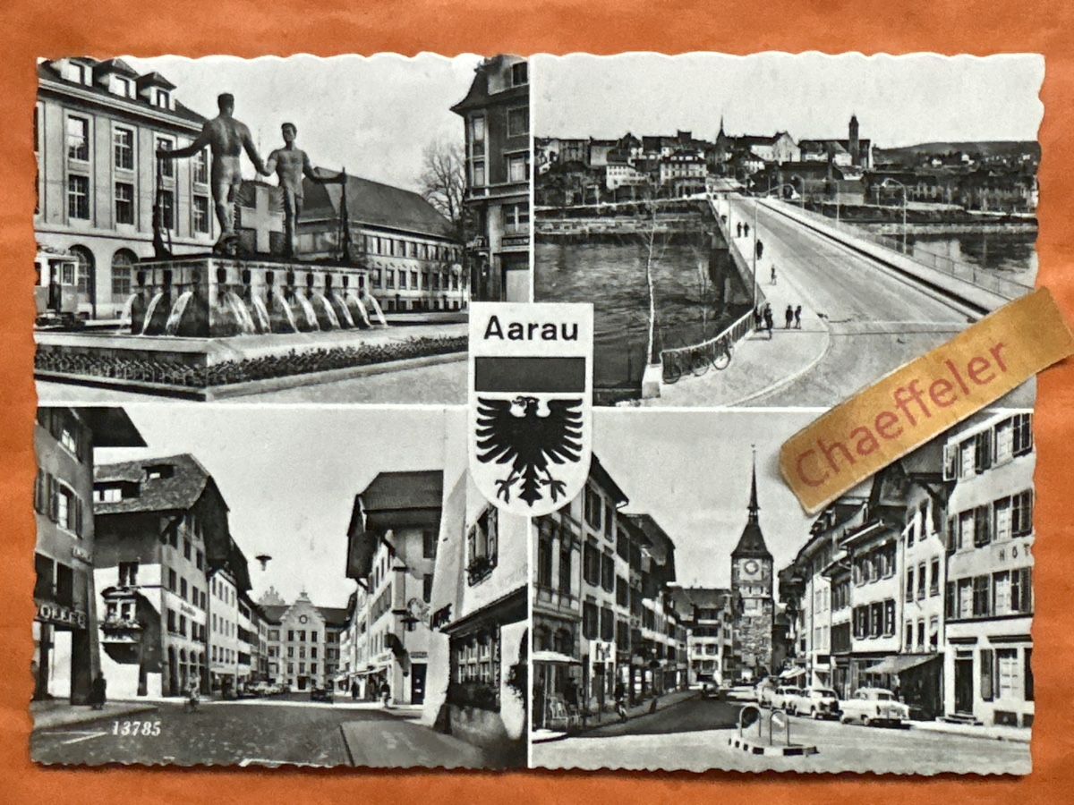 Cartes postales: Alte Ansichtskarte Aarau mit Briefmarke General Guisan! – D'occasion à Zürich par Chaeffeler