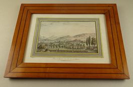 GENF, GENÈVE, ALTKOLORIERTE UMRISSRADIERUNG 1816