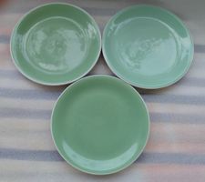 Rössler 3 grüne Speiseteller Teller 24cm -C62