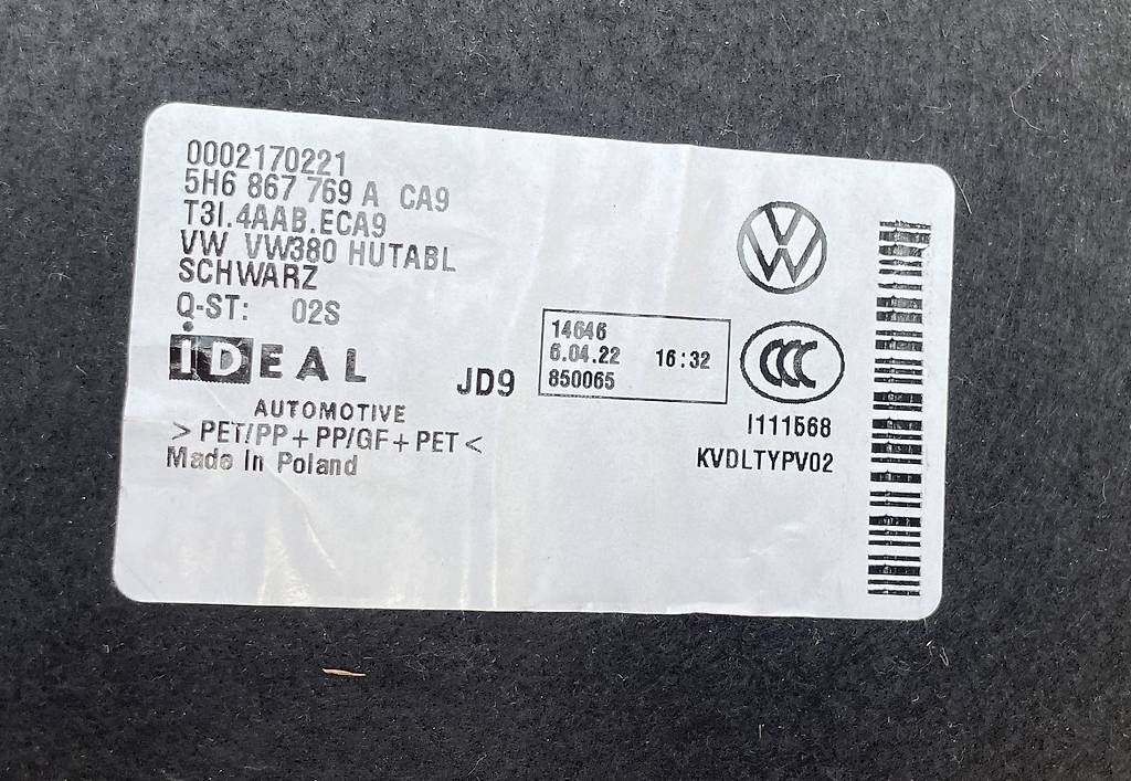 Alle Autoersatzteile: VW Golf 8 VW380 Hutablage – Gebraucht aus Hünenberg See von sutton 1
