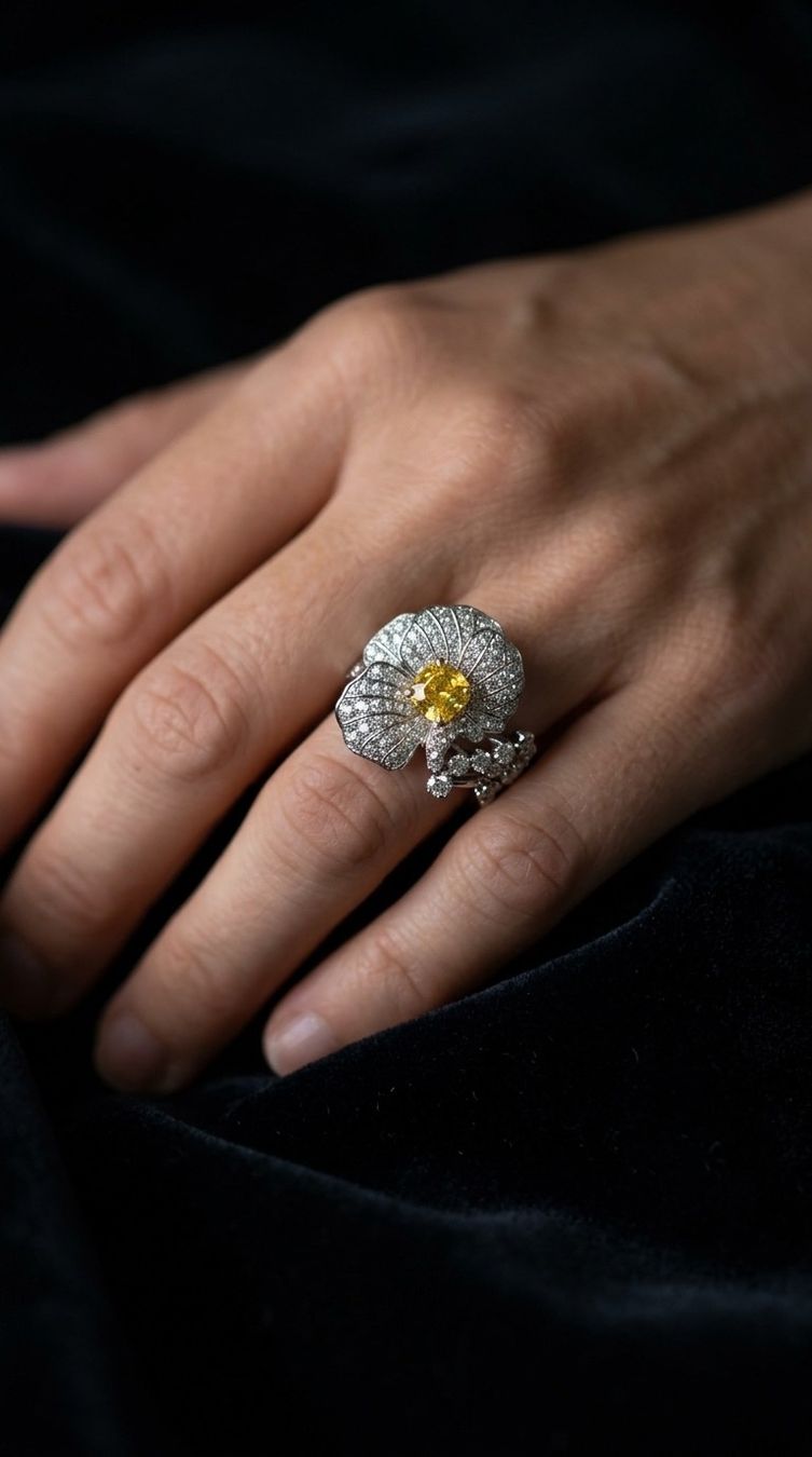 Anelli: Bague Fleur de Soleil – Nuovo e nell'imballaggio originale da St-Maurice venduto da Sandrinette123 2