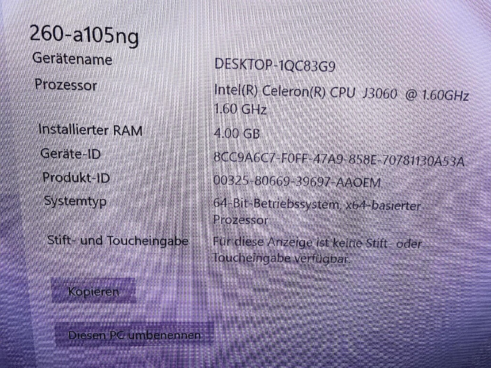 Hewlett Packard PC: HP Slimline 260-a106ng PC: Intel Celeron, 4GB RAM – Usato da Romanshorn venduto da Dbaumann60 1