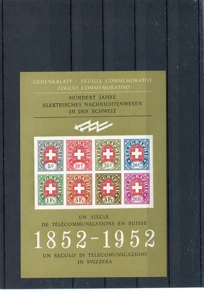Alle Briefmarken: Telegraphenblock 1952 – Gebraucht aus Winterthur von Kyoung