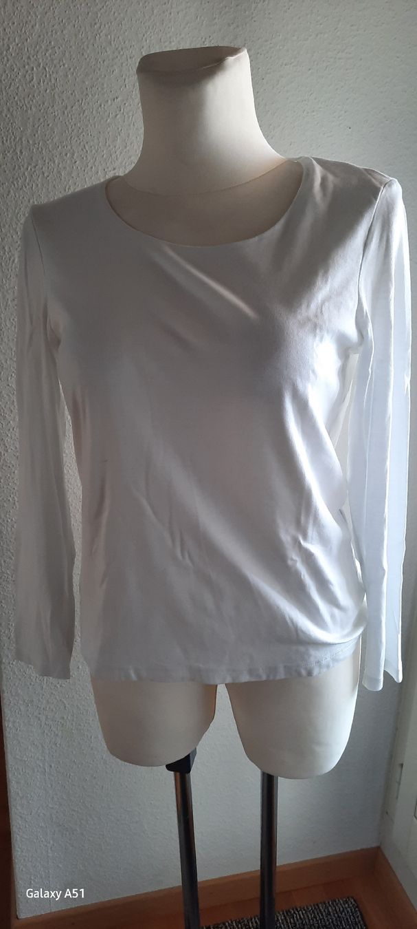 T-shirt: ***STREET ONE*** Basicshirt Gr 42 weiss – Usato da Wädenswil venduto da H2H_Secondhandshop 1