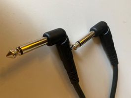 2 Stück D'Addario Patch Cable Right-Angle/Right-Angle (25cm)
