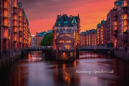 Blechschild-HAMBURG SPEICHERSTADT