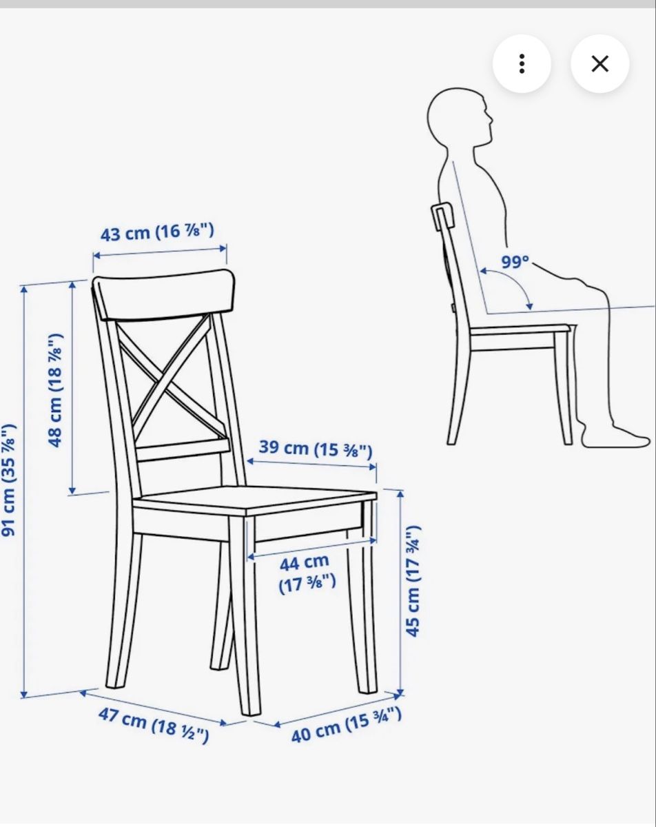 Ikea Chaises: Lot de 8 chaises blanches  – D'occasion à Chernex par npe_m5zk 8