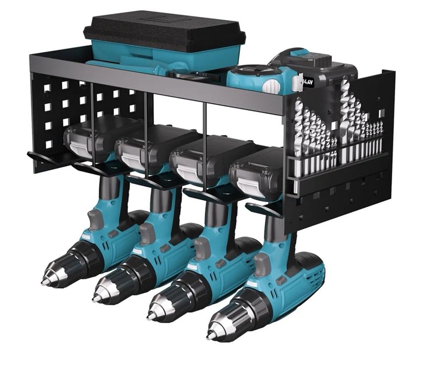 AXVRAV Makita Werkzeughalter Set - 8 Stück Wandhalterung Für 14.4V/18V Elektrowerkzeuge