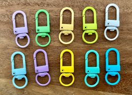 10x Bunte Haken / Karabiner zum Basteln