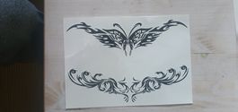 Temporäre Tattoos, Schmetterling, Tribal, Bodysticker, tatu