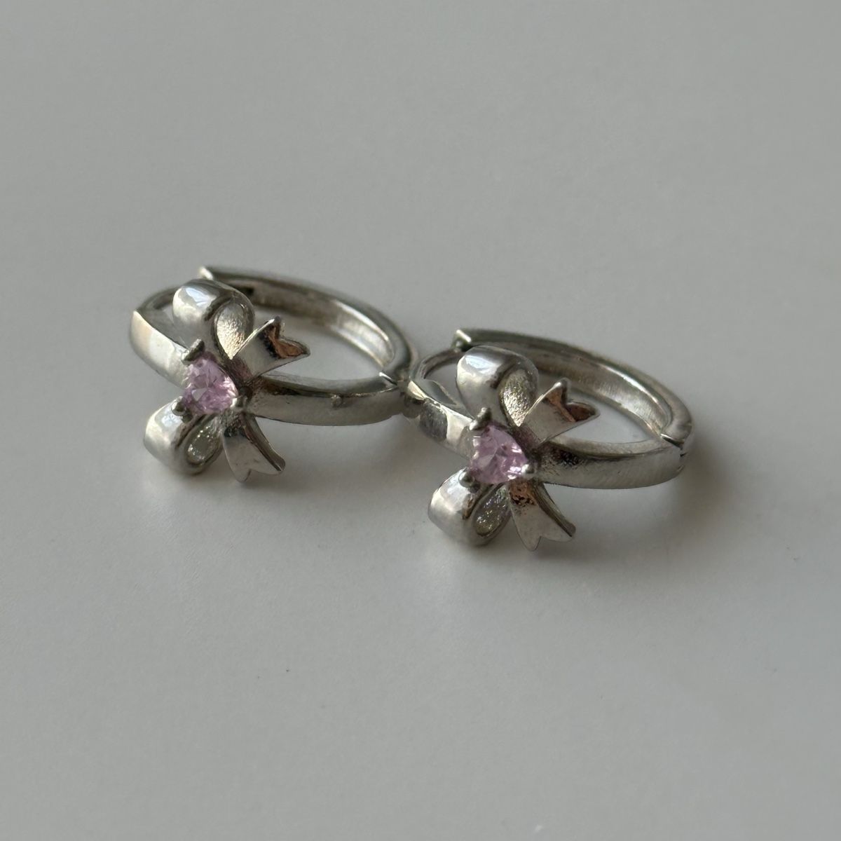 Ohrringe & -stecker: Silber 925 Rosa Herz Fliege Kreolen – Neu (gemäss Beschreibung) aus Givisiez von dor_xb9k