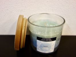 Duftkerze im Glas Deckel aus Holz FRESH COTTON Kerze Duft