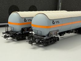 Roco 2x 46201 DB Druckgaskesselwagen VTG / DC HO