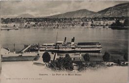 GENÈVE - Le Port, bateau à vapeur "Léman"