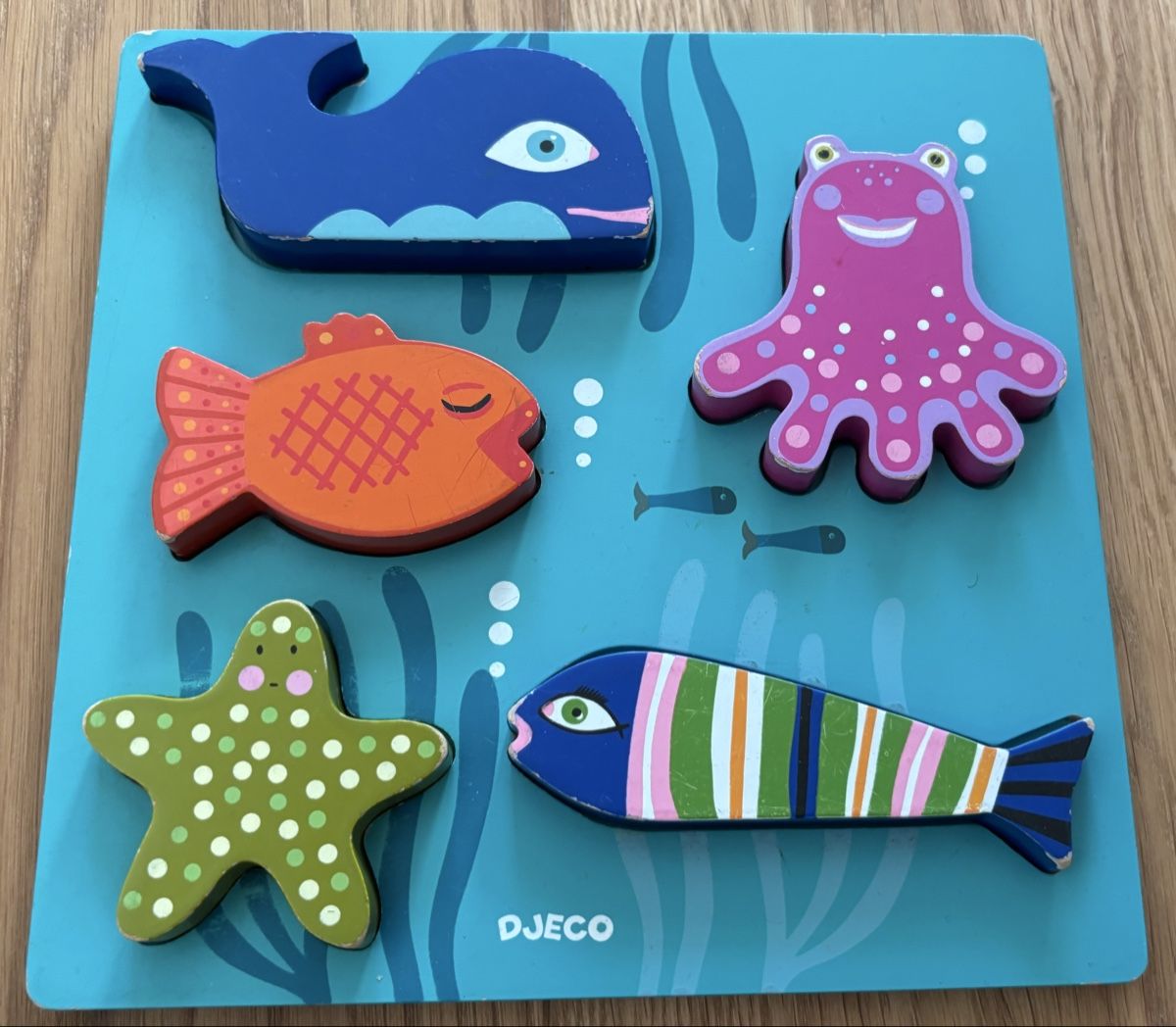 Djeco Puzzle: Djeco Holzpuzzle "Unterwasserwelt" – Usato da Jegenstorf venduto da Annina0506