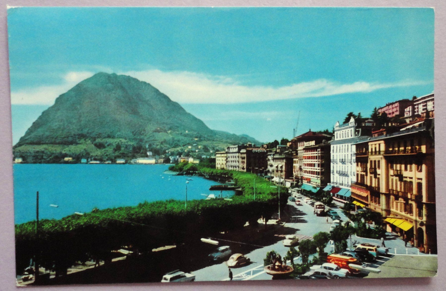 Ansichtskarten: Lugano, Il Lungolago e S. Salvatore – Gebraucht aus Fétigny von Billy2miny