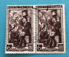 Briefmarken aus Italien Italien bei der Arbeit gestempelt