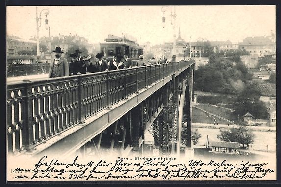 Cartoline postali: Bern, Kirchenfeldbrücke mit Strassenbah – Usato da Berlin venduto da bartko-reher