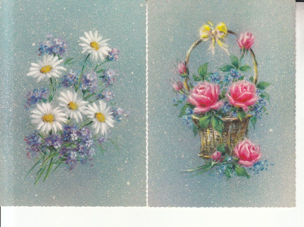 Cartoline postali: Floristik ca. 1960, 2 Stk – Usato da Bürglen TG venduto da StampGraf