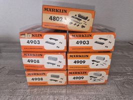 Märklin Bausätze Leerkarton / OVP 7 Stück, z.B. 4802 / 4903