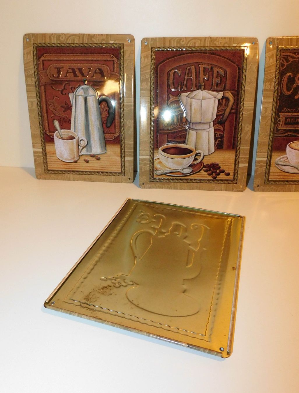 Insegne: 4  Blechschild 4 div Kaffee Wandblechschilder – Usato da Sursee venduto da 76 5