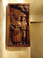 Antik SwissHandarbeit Wand Mssevholzbild.SwissLandFrau&Mann