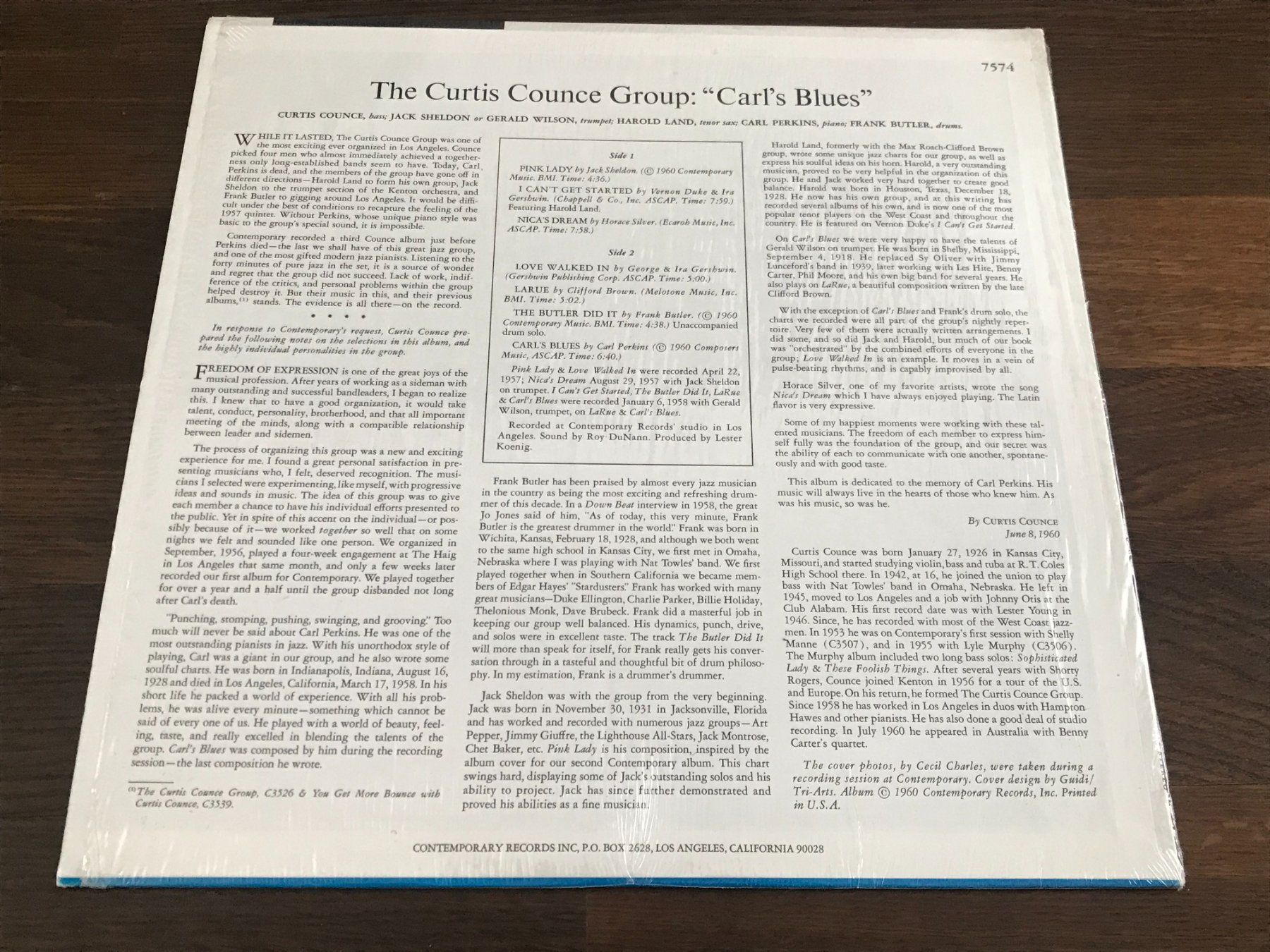 Dischi in vinile: CURTIS COUNCE GROUP - Carl's Blues – Usato da Buchs AG venduto da Archie 1