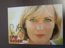 Siw Inger - handsignierte alte Karte 80er Jahre