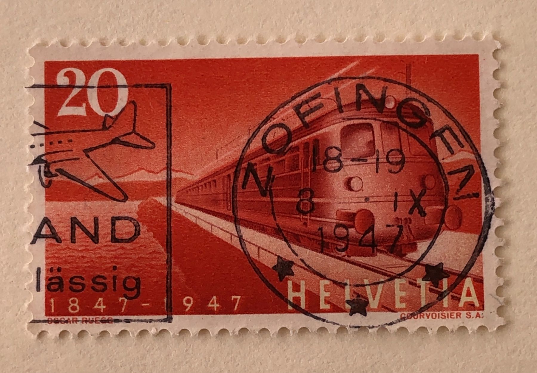 Tutti i francobolli: Nr.279 Gottthardschnellzug  Stempel    – Usato da Aarau venduto da Billa007
