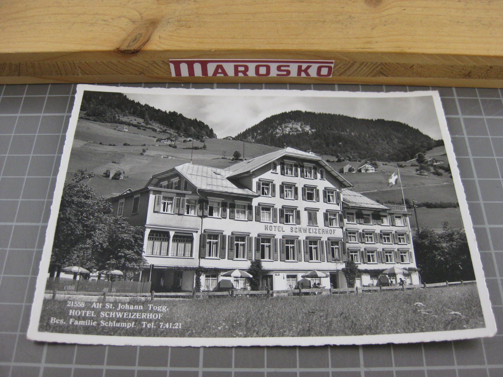 Cartoline postali: Alt St. Johann Hotel Schweizerhof, ., Grossformat – Usato da Malters venduto da Marosko