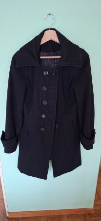 Schicker, warmer Wintermantel, schwarz, Grösse M, Top!