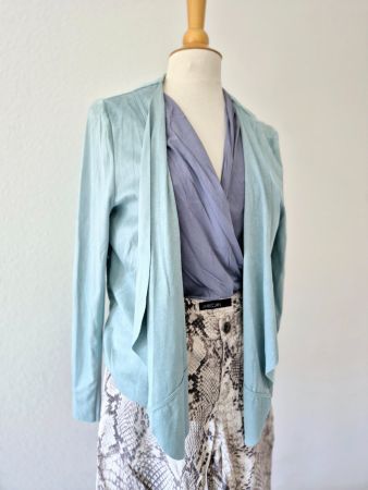 JACKE ALESSA W. GERMANY L 40 LEDER OPTIK BLAZER TOP zu HOSE