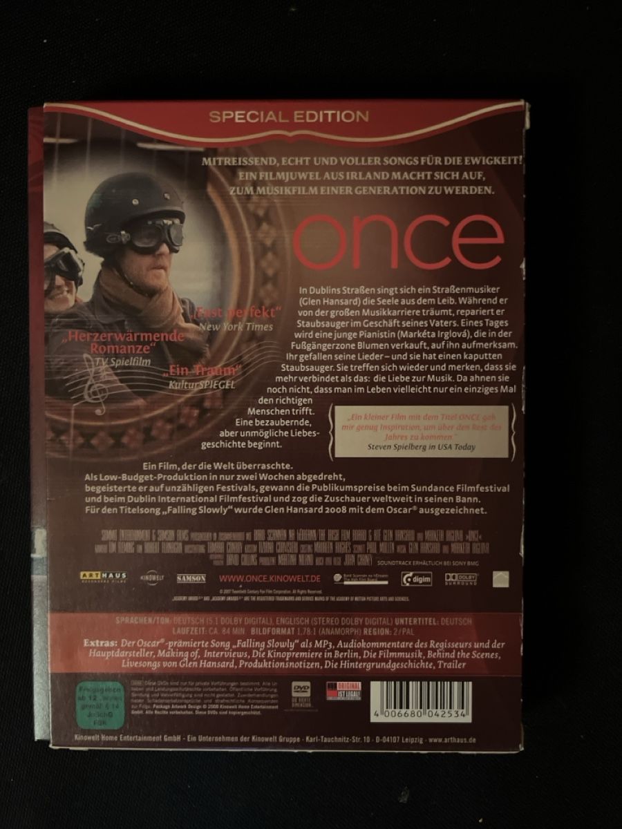 Tutti i DVDs: DVD Special Edition "Once" 2 DVDs Arthaus – Usato da Giswil venduto da Nistsigi 1