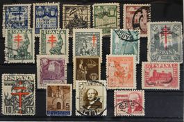 Spanien Briefmarken-Lot –Bürgerkrieg, Republik, Rotes Kreuz