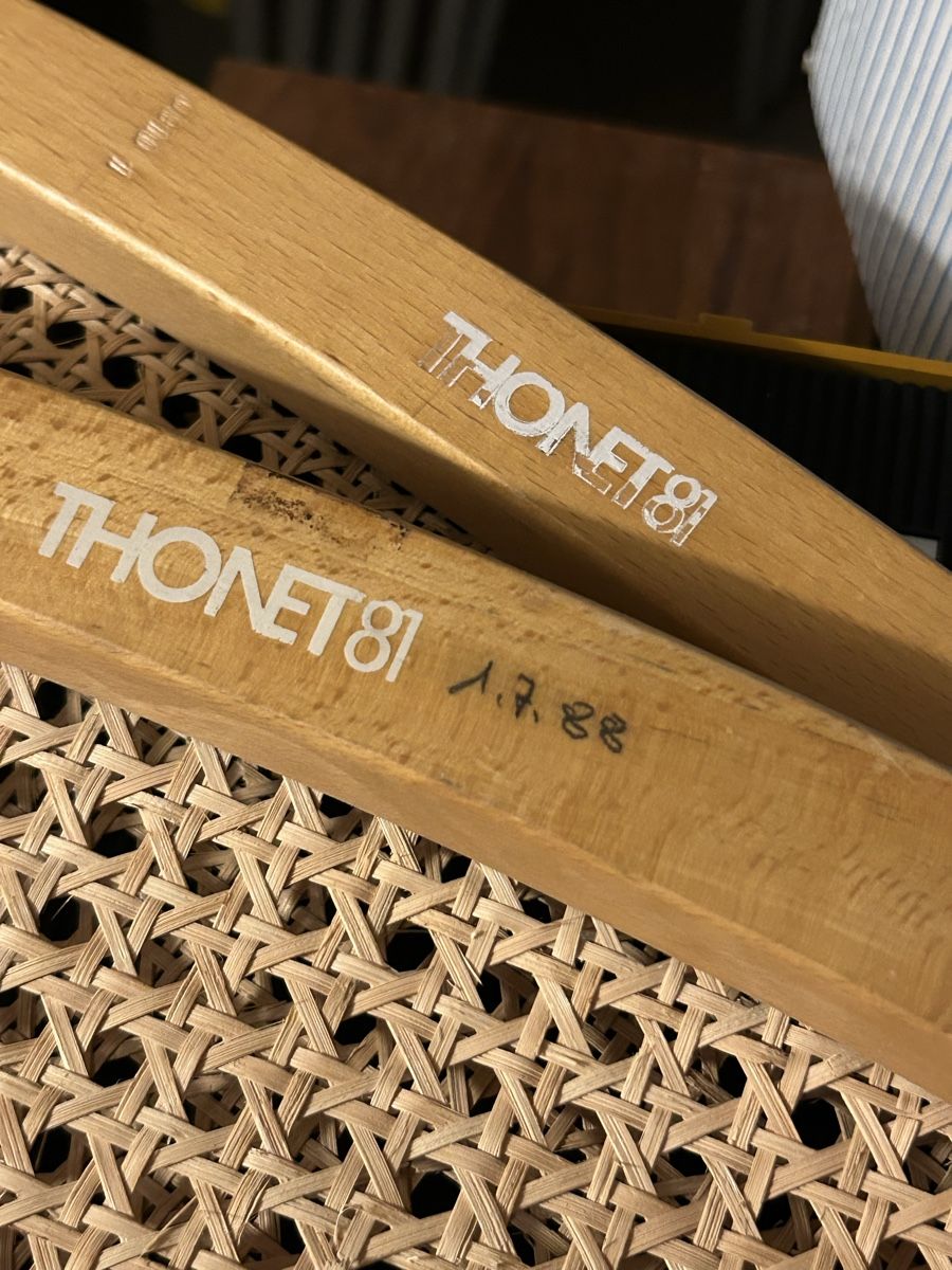 Thonet Sedie: Fauteuils THONET 81 rotin et métal ensemble – Usato da Thierrens venduto da Bigla 1