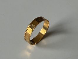 GOLDRING  Massiv Gold   (22K)  Grösse: 53